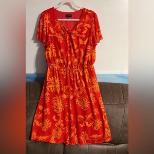 EUC Ryan Wythe Floral Knee Length Dress Size 16W